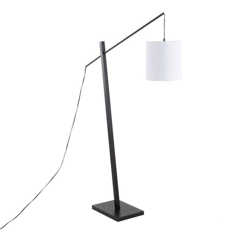 Lampe sur pied réglable Arturo, Blanc, Noir