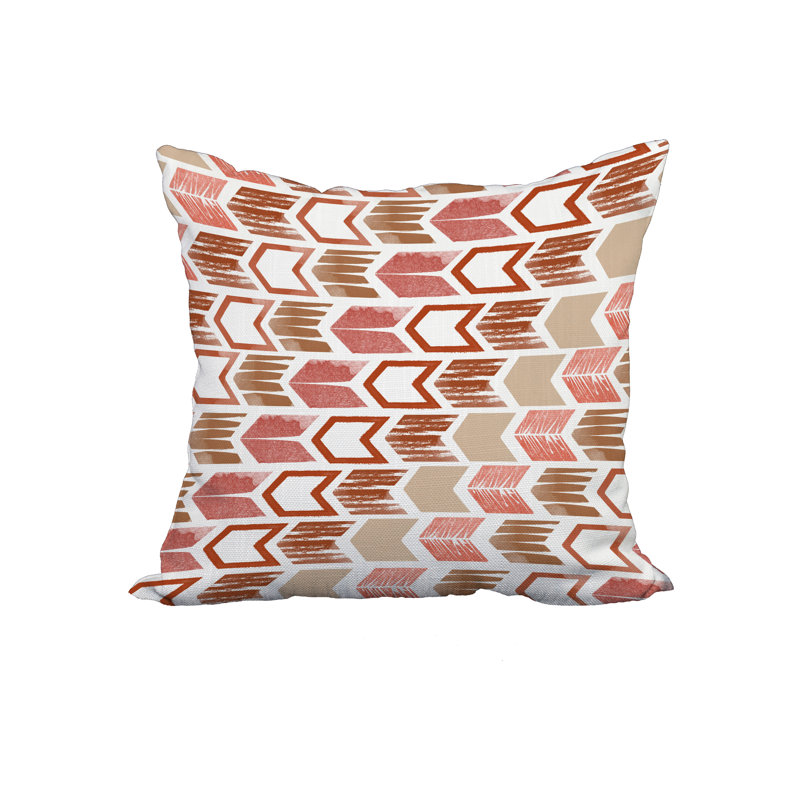 Housse et insert de coussin carré imprimé, 18 po x 18 po, Taupe