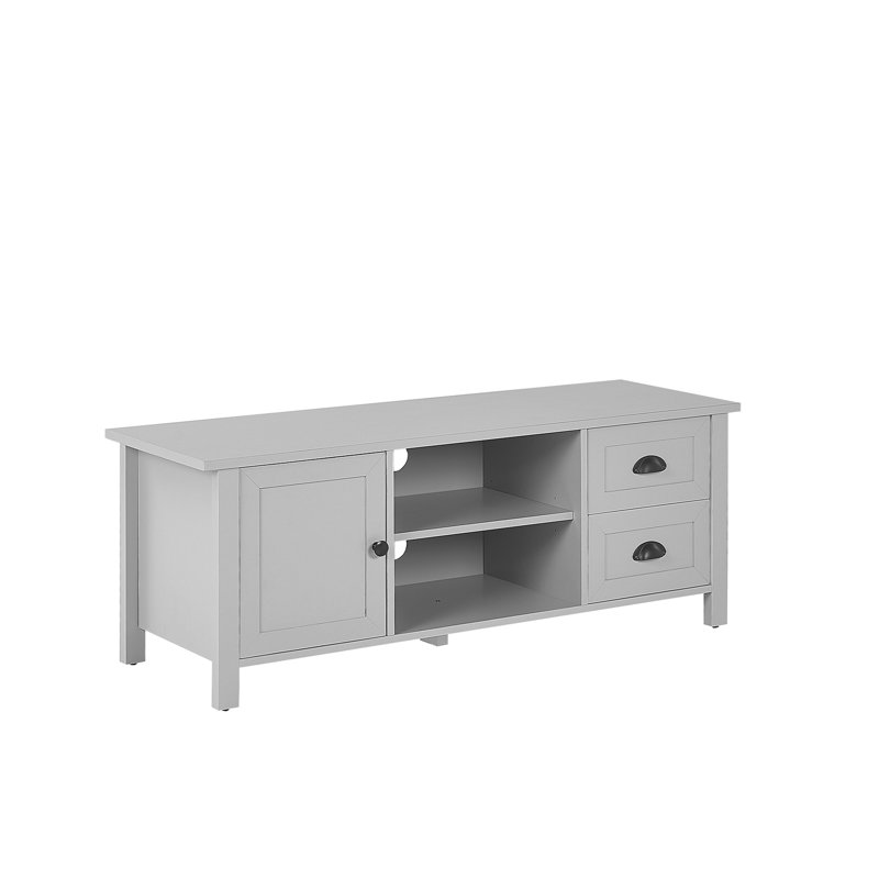 Bucyrus Unfinished TV Stand for TVs up to 55", Light Grey