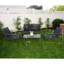 Collection de sièges de patio pour 4 personnes avec table basse Hartzell