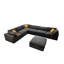 Canapé modulaire à grain de café désossé et rembourré Like Upholstery-125543074-125543073