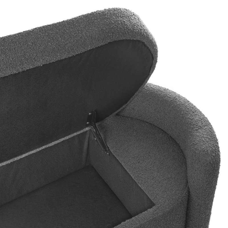  Banc rembourré Boucle, Gris anthracite