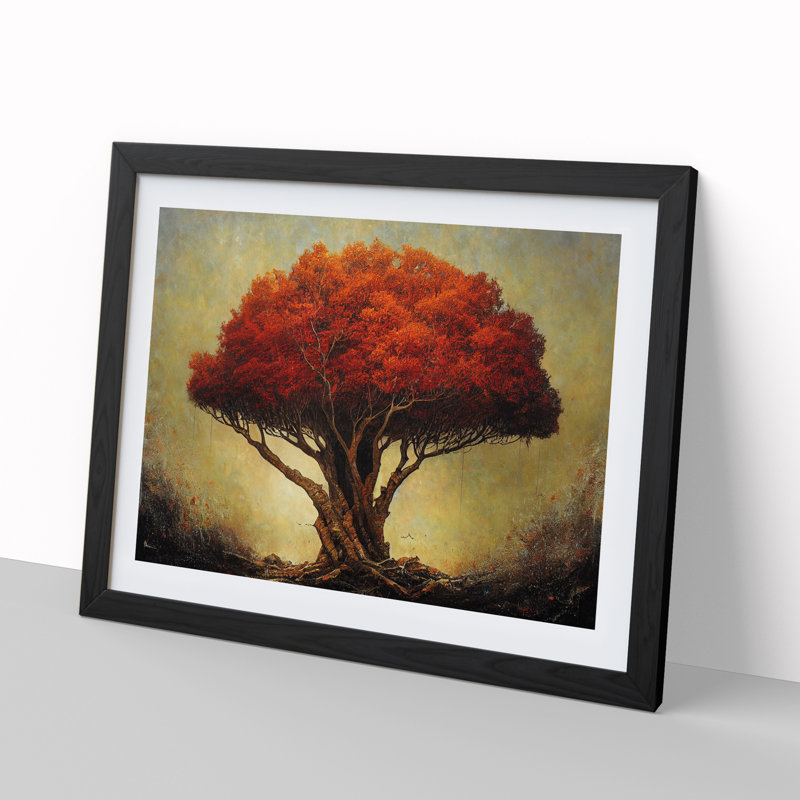 Shimmering Tree - Framed Print, Black, 46cm H x 64cm W x 2cm D