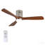 Ventilateur de plafond de 52 pouces avec lumière, 3 pales en bois de noyer massif, télécommande, moteur à courant continu réversible à 6 vitesses pour chambre à coucher, salle à manger, salon.-131302807-131302808