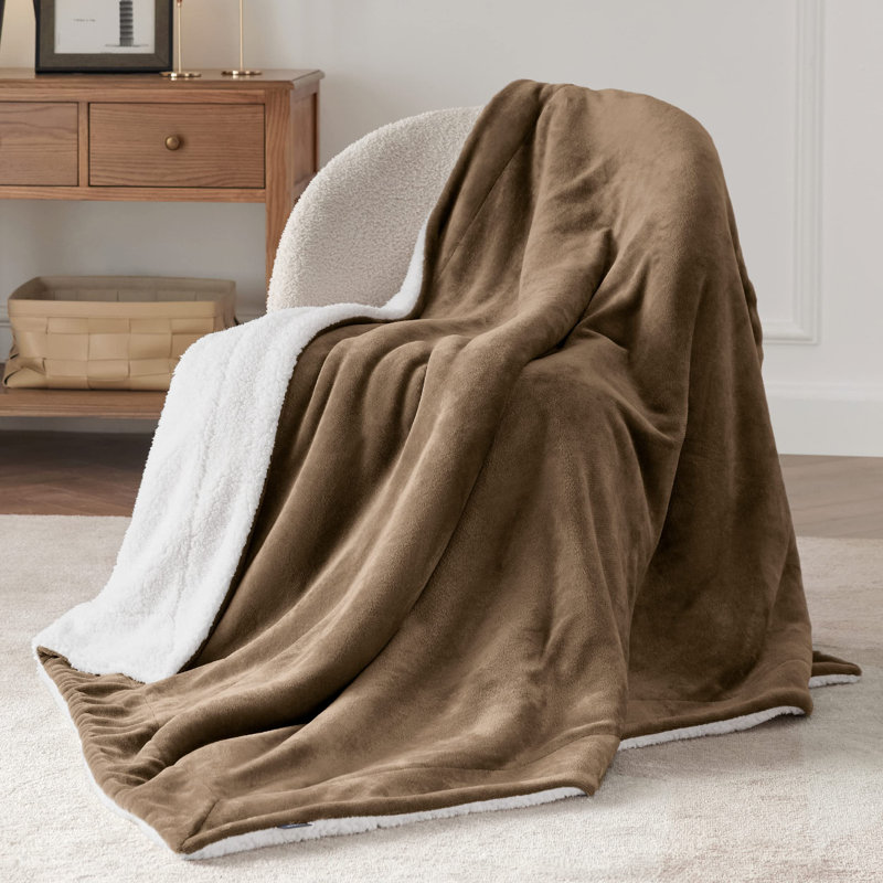 Bedsure Sherpa Fleece Blankets For Bed - Thick And Warm Blanket For Winter, Soft Fuzzy Plush Blanket For All Seasons GentleSoft™️