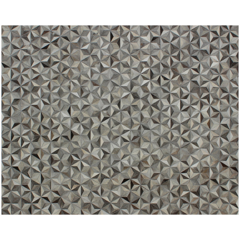 Tapis multicolore en laine à motif géométrique Hide Blandinsville - 5 pi x 8 pi, Rectangle 4 pi 2 po x 8 pi