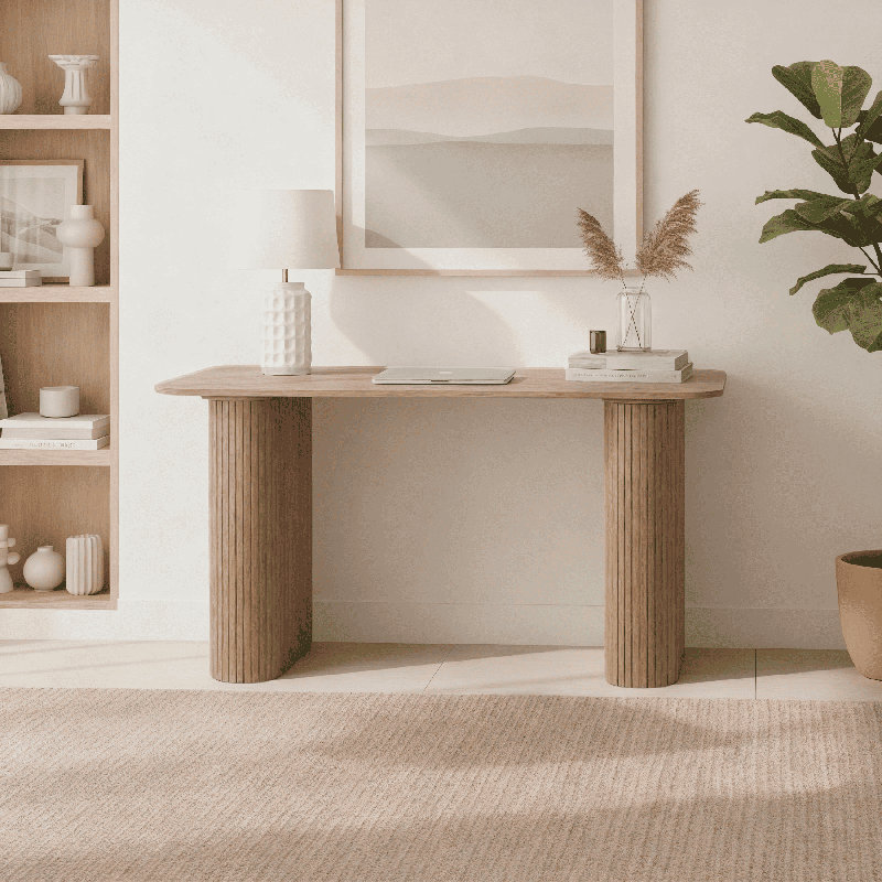 Monroe Oak Effect Computer & Writing Desk
