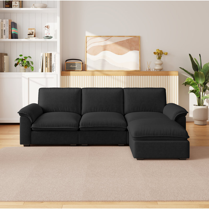 Canapé modulaire Cloud Couch For L, Noir
