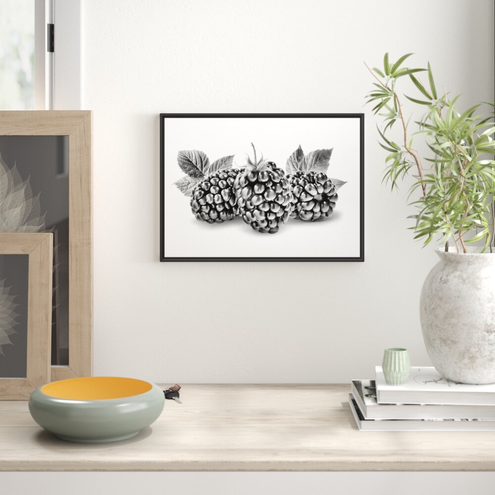 Gerahmtes Wandbild Leckere Brombeeren