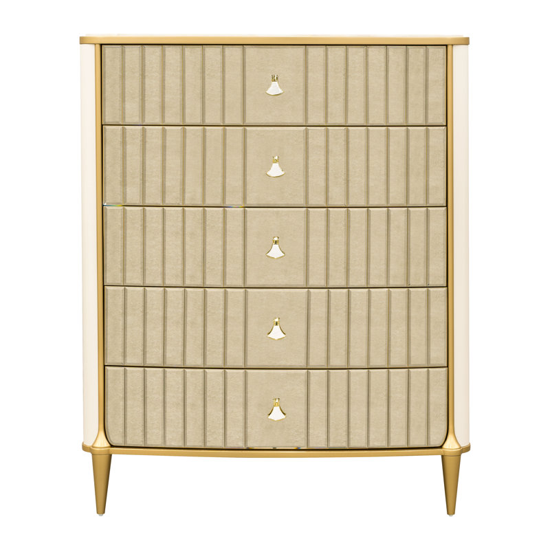 Scotts Square 5-Drawer Chest - Light Champagne