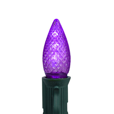 Ampoules de Noël à facettes transparentes à DEL C7