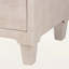 Armoire de rangement à 3 tiroirs en faux chagrin Aishu à finition beige, H 28,66 po x l 27,74 po x P 17,37 po