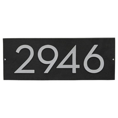 Plaque d'adresse horizontale flottante 4 po (4 chiffres)