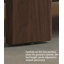 Banc à chaussures en cuir noyer et bois Nordic-Style pour chambre à coucher et salon