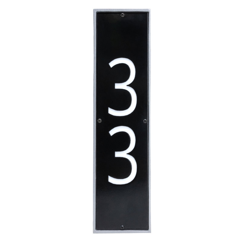 Rectangle Wall Plaque, Silver/Black, Yes
