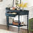 Rustic Half Moon Console Table with Drawer and Shelf-780461151