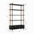74.4" Tall 5-tier Wood Bookcase,  Black Shelving Unit With Storage Drawers, Solid Wood Veneer Free Standing Shelves For Living Room, Study & Kitchen