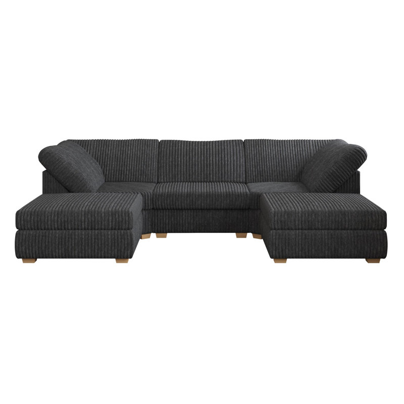 Nestle U Shape, Fixed Back, Steel Faux Fur