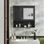 Armoire à pharmacie à miroir de 30 pouces avec tablettes ouvertes, rangement mural avec portes et miroir, tablette réglable, armoire de rangement pour salle de bain au-dessus de la toilette
