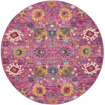 Tapis rose transitionnel Augusta