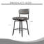 360 ° Rotating Bar Chair Bar Stool Bar Stools Set Of 2 Piece Set With Leather Cushions And Iron Brackets-150554599