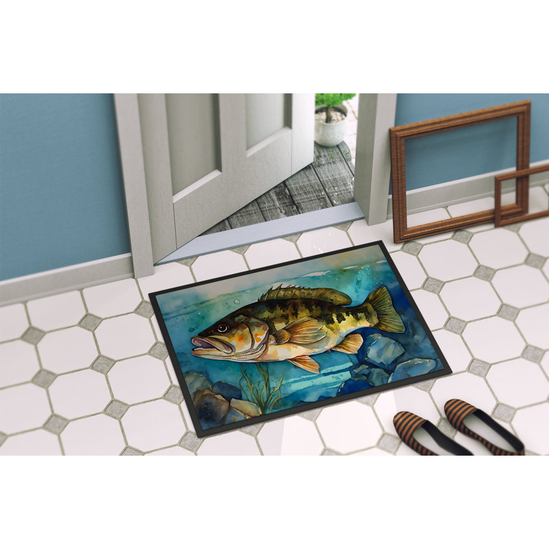 Smallmouth Bass Doormat, L 24 po x L 36 po