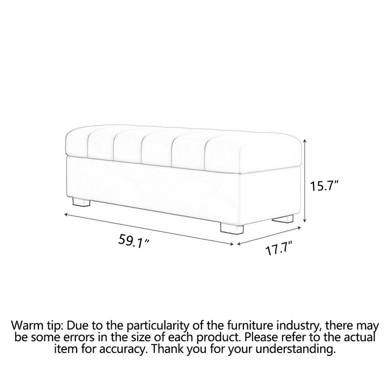 Banc de rangement pour lit de luxe Luxury, Café