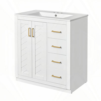 Meuble-lavabo 36 po avec lavabo en céramique