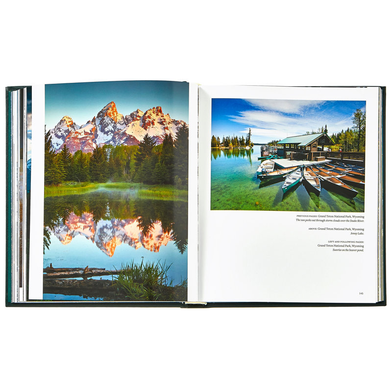Graphic Image America's National Parks Coffee Table Book, Leather, Green