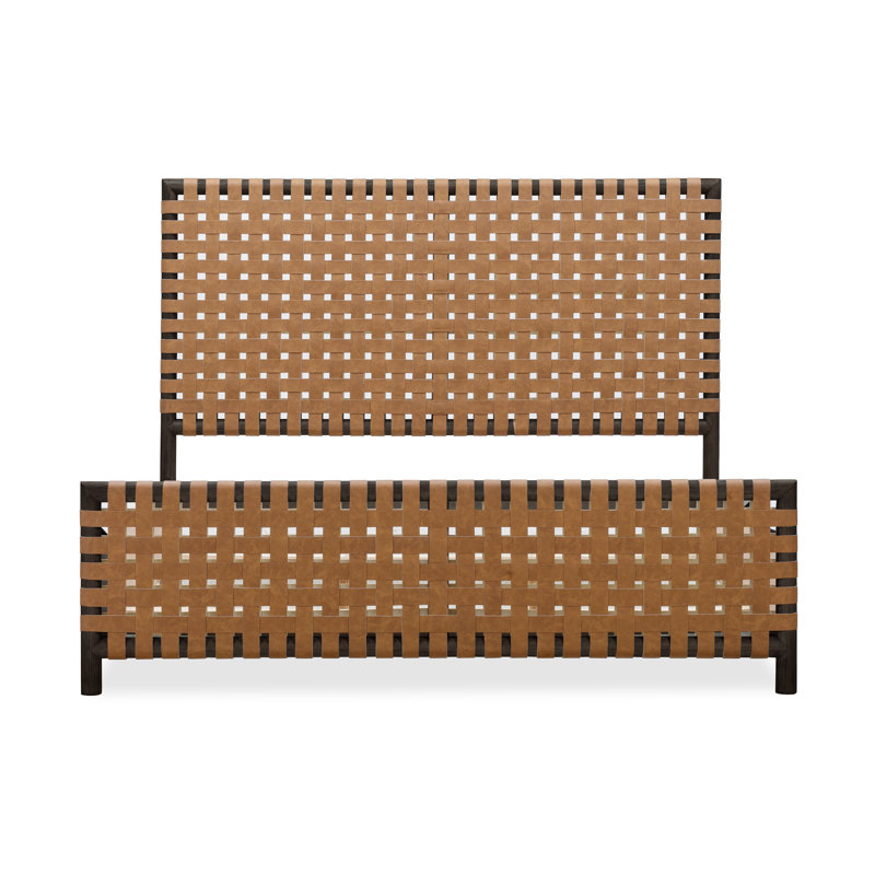 Colleen Leather Bed, King, Basalt Gray