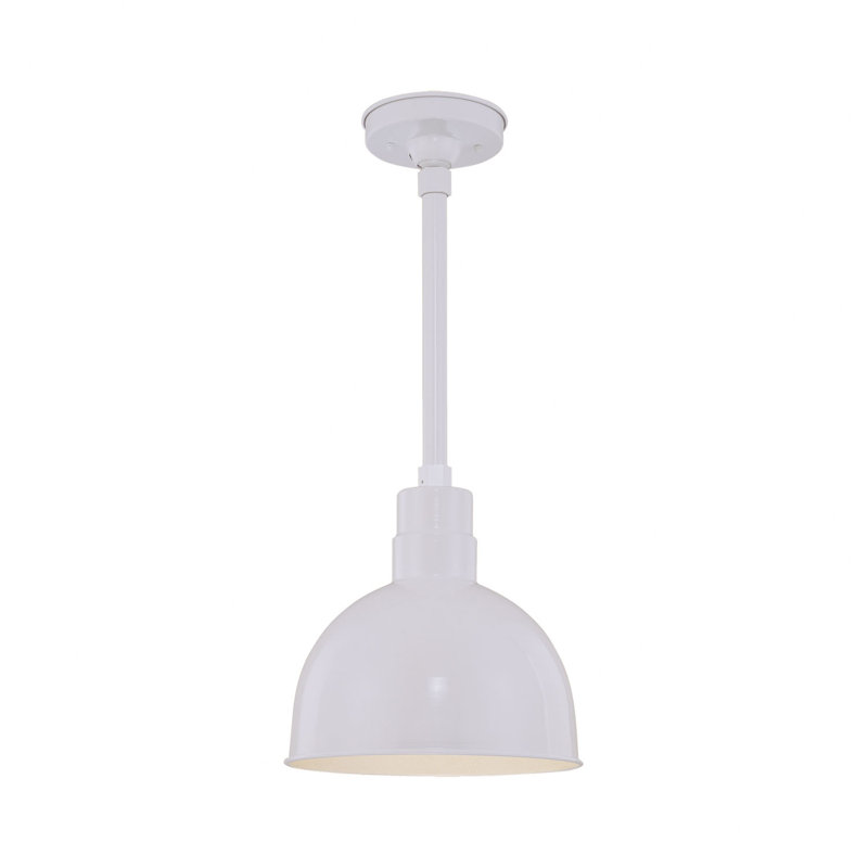 Gutierez 1 - Light LED Single Pendant, White, 24" H x 0.75" W, 11.5" H x 12" W