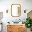 Armoire de rangement murale en bois avec miroir de rangement