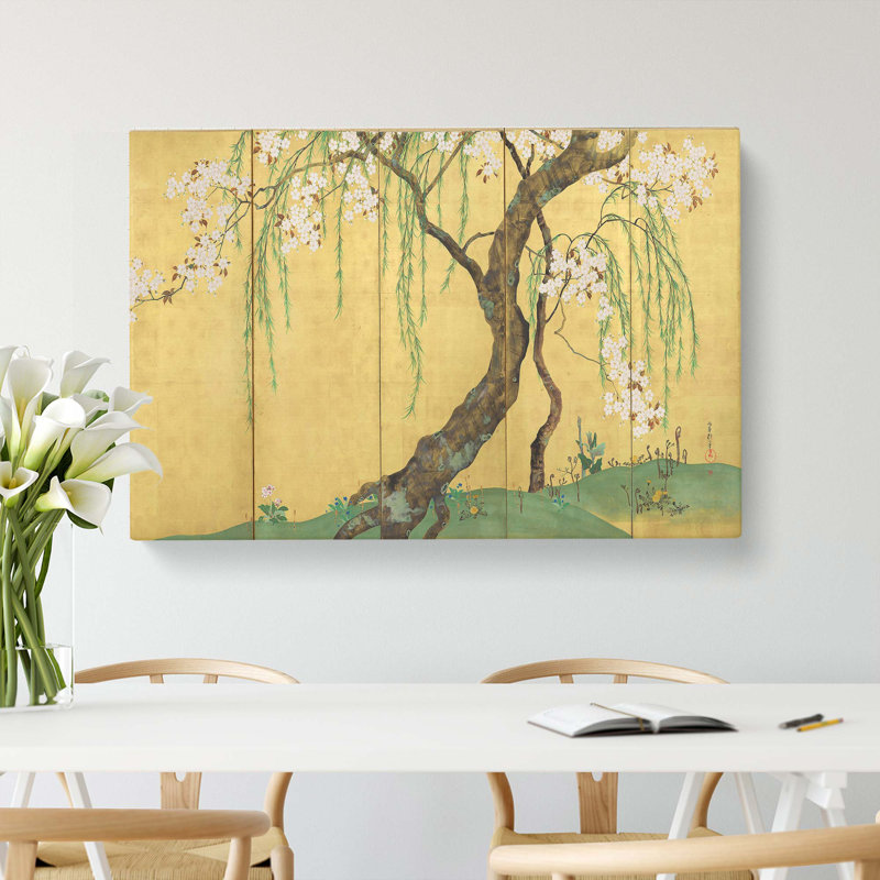 Cherry & Maple Trees Vol.1 by Sakai Hoitsu - Wrapped Canvas, 35cm H x 50cm W x 3cm D