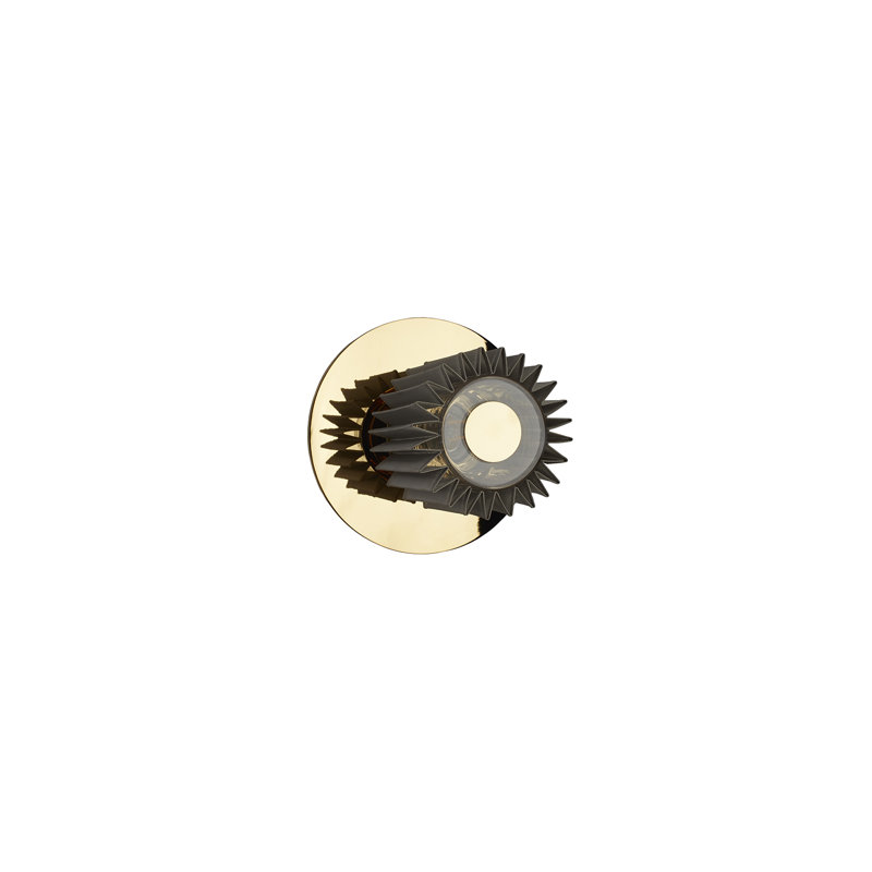 Lampe murale et plafonnier In The Sun, Doré, Or/argent, H 7,48 po x l 7,48 po x P 6,97 po