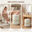 Amberella Round Storage Stool, Vanity Ottoman, Padded Seat-389388555