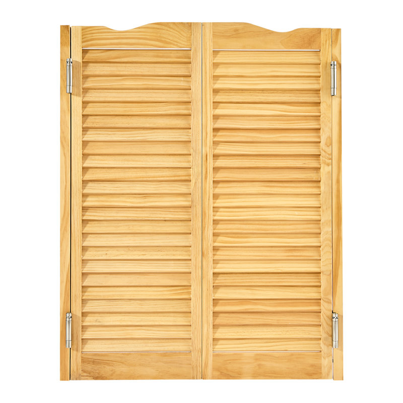 Bûche arquée en bois de pin avec charnières Saloon, 31,7 po x 41,7 po