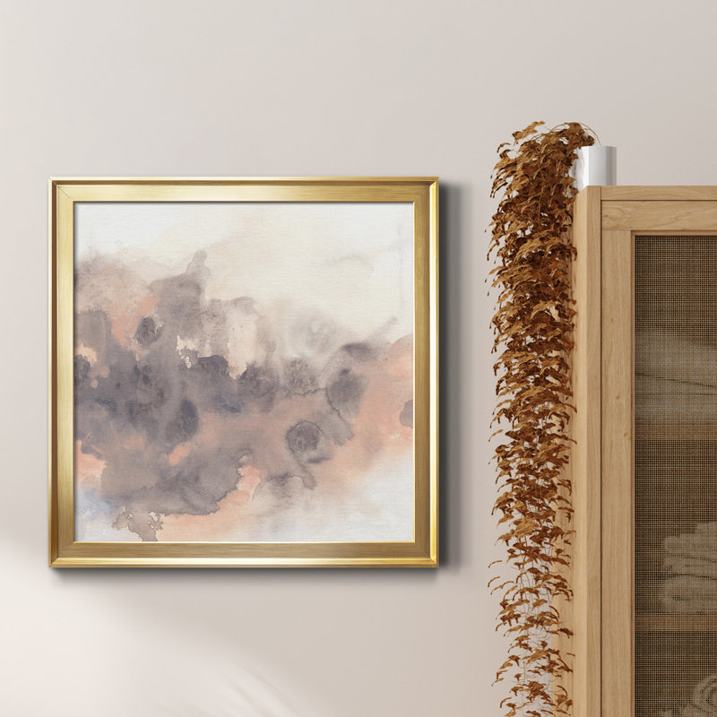 Toile encadrée Smoke Surface I-Premium - prête à être accrochée, H 30,5 po x l 30,5 po x P 1,5 po, Cadre doré