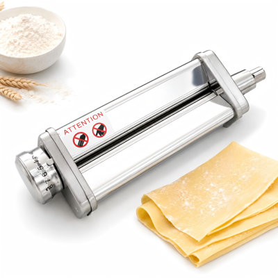 Accessoire de machine à pâtes à rouleau en acier inoxydable pour batteur sur socle KitchenAid