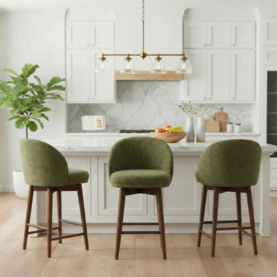 Tabouret de comptoir pivotant rembourré