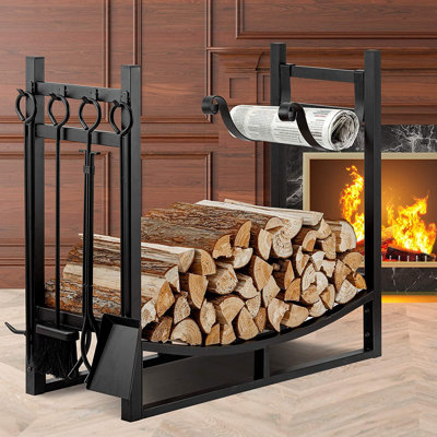 Hermond 12.9'' W Metal Log Rack