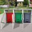 Remise en métal pour poubelle d'extérieur, gris - convient à 3 poubelles, rouille - remise de construction pour cales à ordures