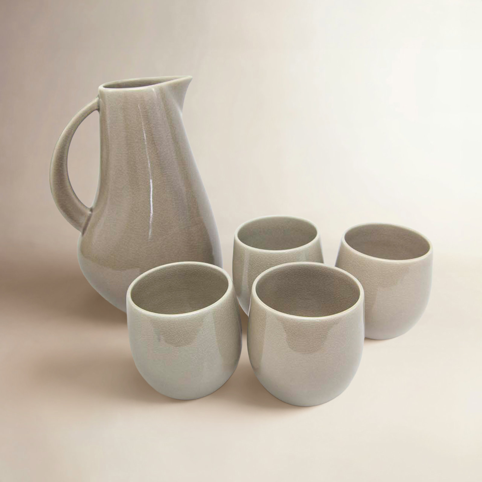 Borgen 72oz. Stoneware Pitcher, Desert