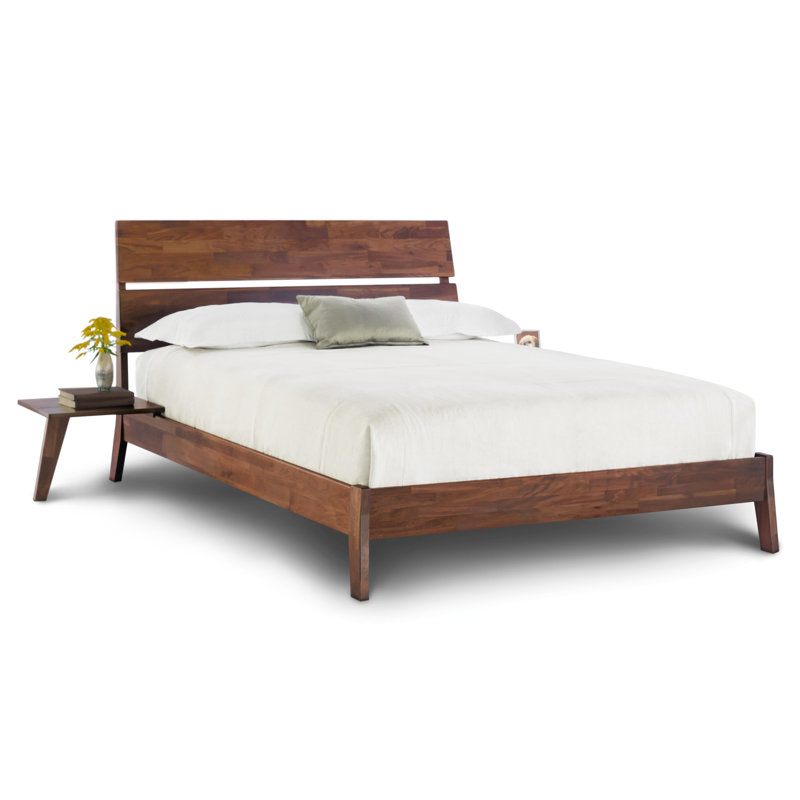 Linn Solid Wood Nightstand, Natural Walnut