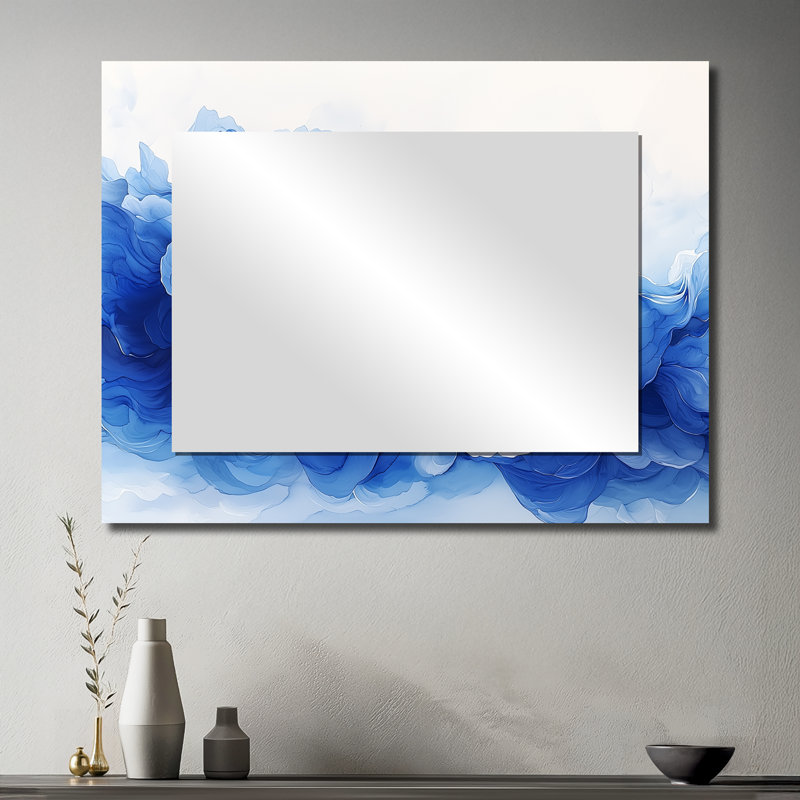 Délicats pétales de fleurs en mouvement II - miroir à fleurs pour décoration murale - imprimé sur métal, 30 po x 40 po