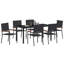 7 Piece Garden Dining Set Poly Rattan-21127486