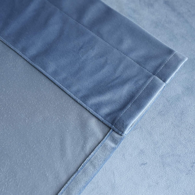 Room Darkening Curtain Pair, 52" W x 63" L, Stone Blue