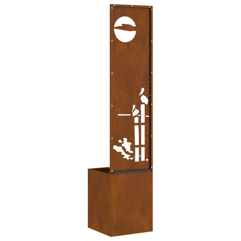 Planter Box, Rusty, 140cm H x 32cm W x 32cm D