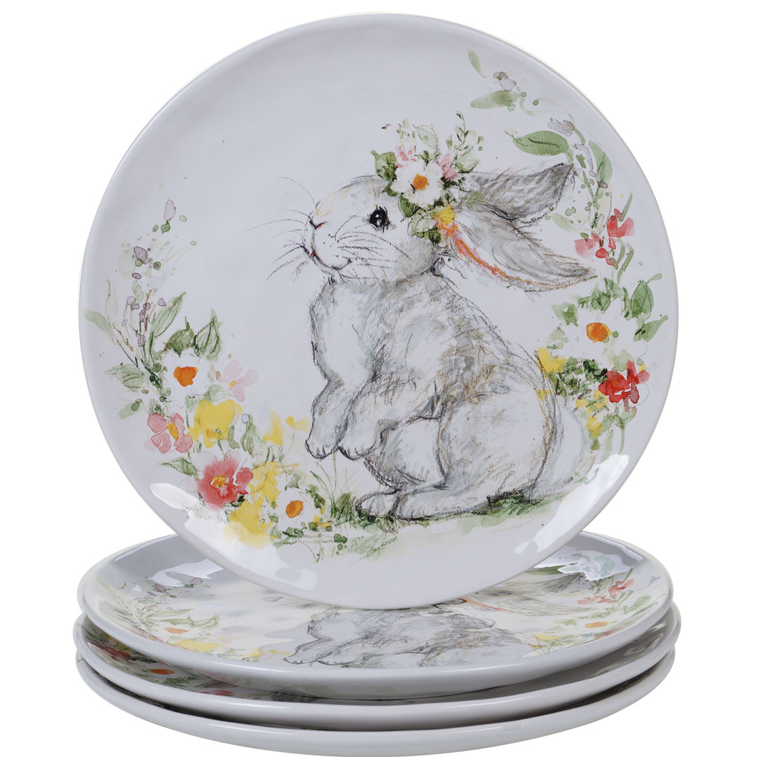 Certified International Sweet Bunny Set Of 4 Dinner Plate (Set of 4) Certified International