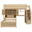 Lit mezzanine avec bureau intégré et escalier-791880855