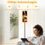  Lampe sur pied de 68,5 po pour guitare électrique avec lumière du jour et art graphique